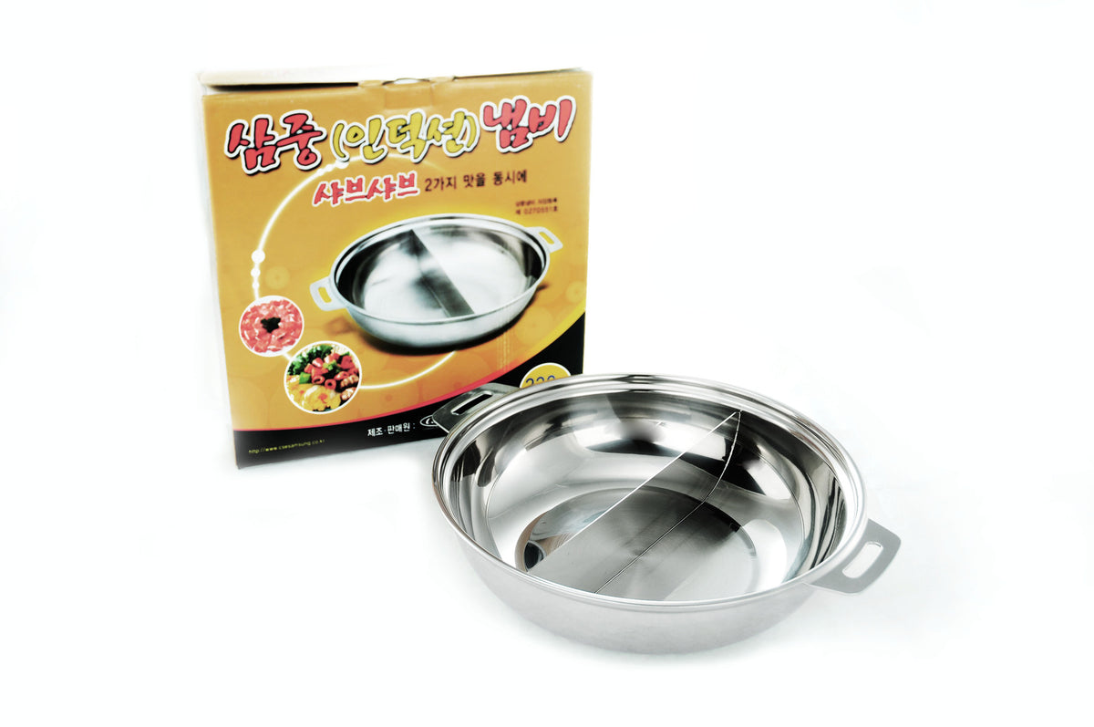 Stainless Steel Divided Pot 38cm – PutOnApron