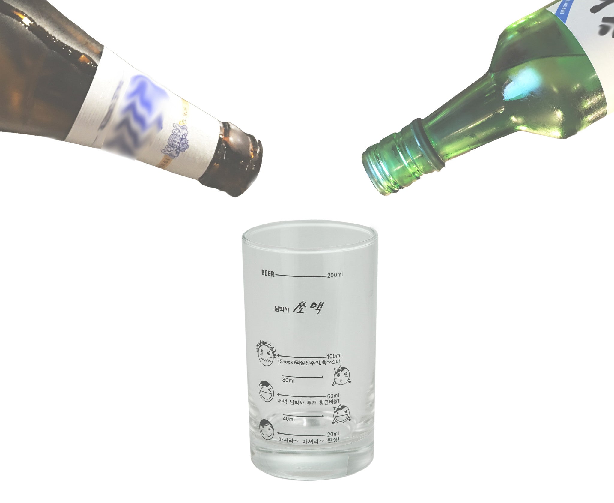 Jinro Hite 6oz Terra Beer or Somak Glass Measure Cup (Limited)